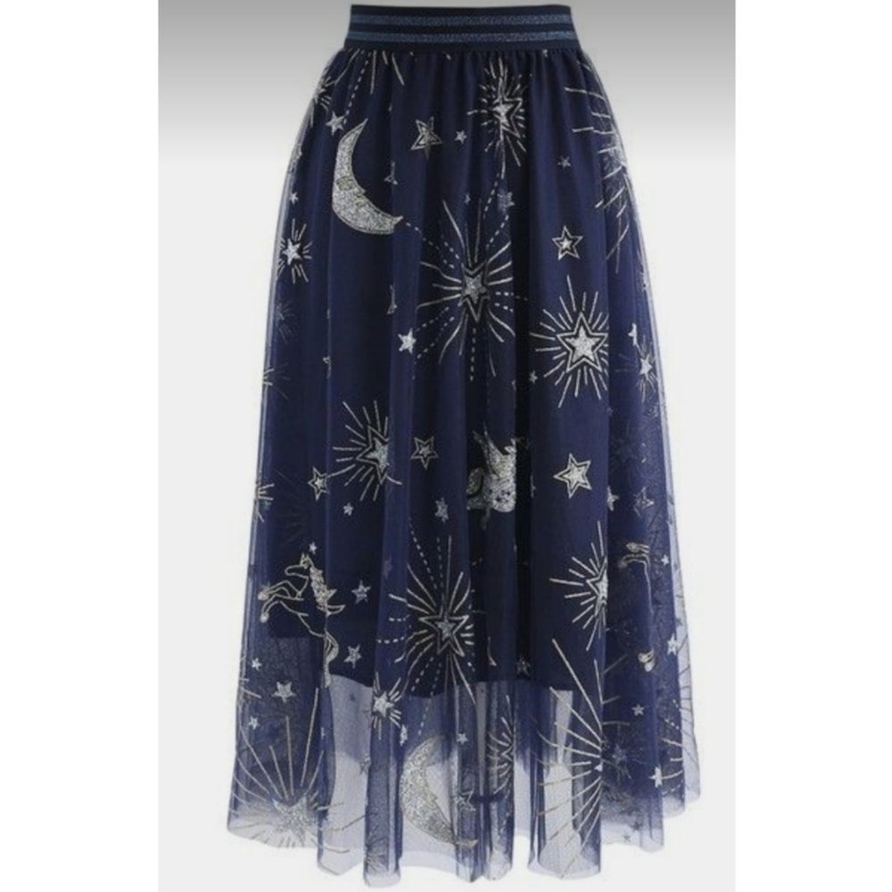 Chicwish Sequin and Tulle Constellation Skirt
